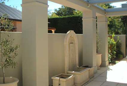 Foamfast rendered fence & pillars and bulkheads with architectural molding